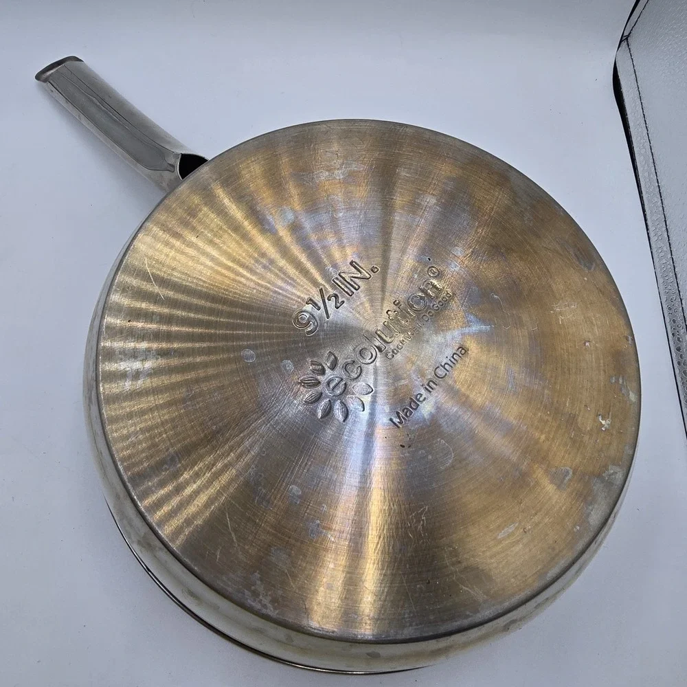 Ecolution Stainless Steel 9‎ 1/2 Inch Fry Pan No Lid
